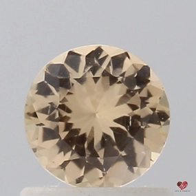 0.72cts Round Peach Blush Sorbet Champagne Sapphire