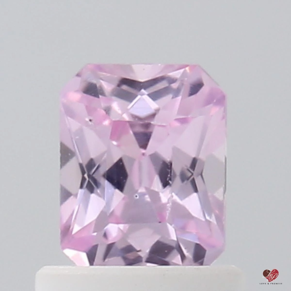 0.86cts Radiant Medium Blush Champagne Sapphire