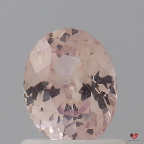 0.96cts Oval Light Peach Blush Champagne Sapphire