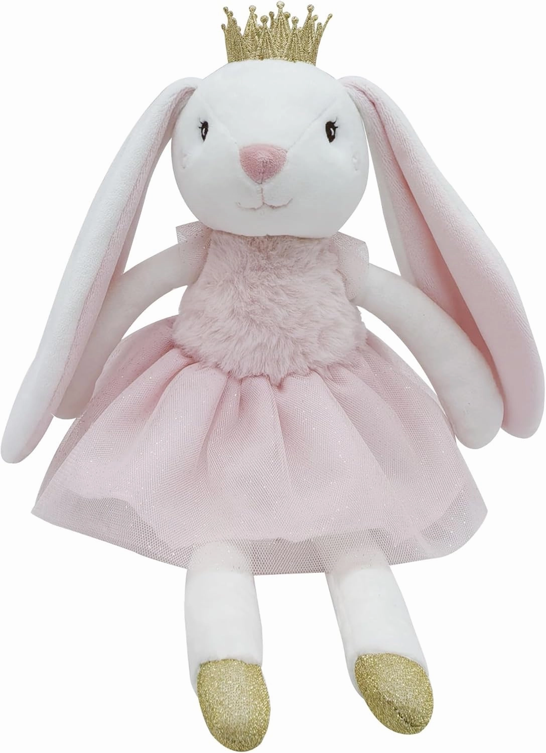 15.7" Easter Bunny Stuffed Animals, Princess Stuffed Bunny, Cute Plush Toy Rabbit Easter Decoration Birthday Gift for Boys and Girls, Pink