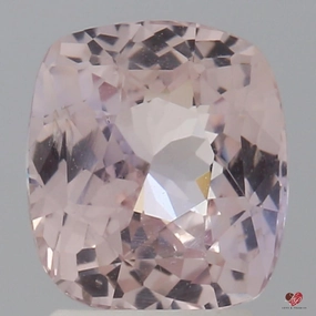 2.89cts Rectangle Cushion Medium Blush Champagne Peach Sapphire