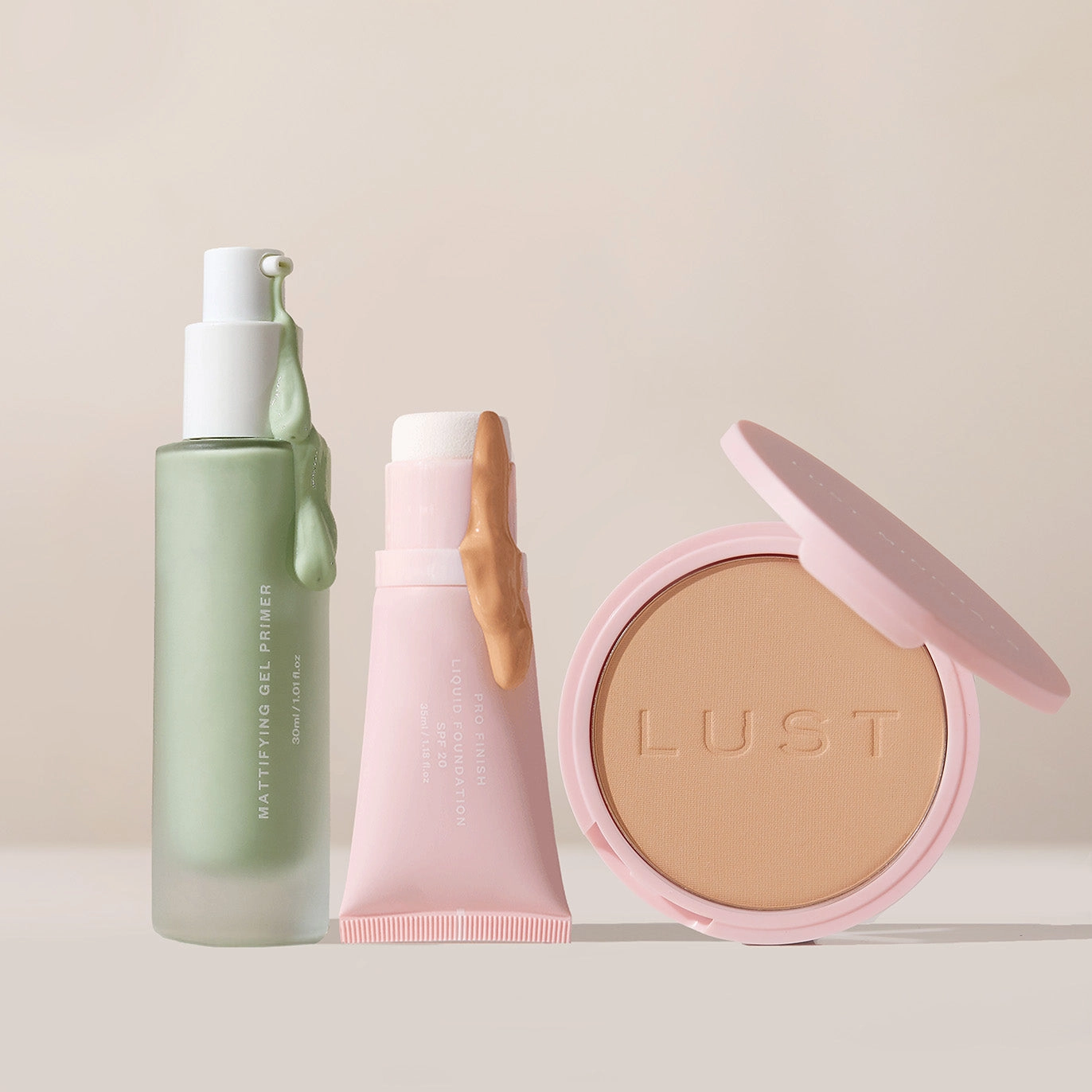 3 Step Pro Finish Matte Makeup Bundle - Acne-Prone/Oily/Sensitive Skin