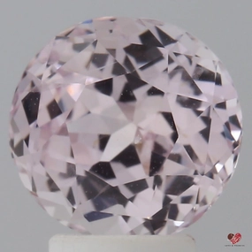 4.28cts Round Blush Peach Champagne