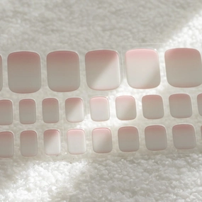 [PEDI / TOES] Soft Pink Gradient DIY Semi Cured Gel Nail Stickers