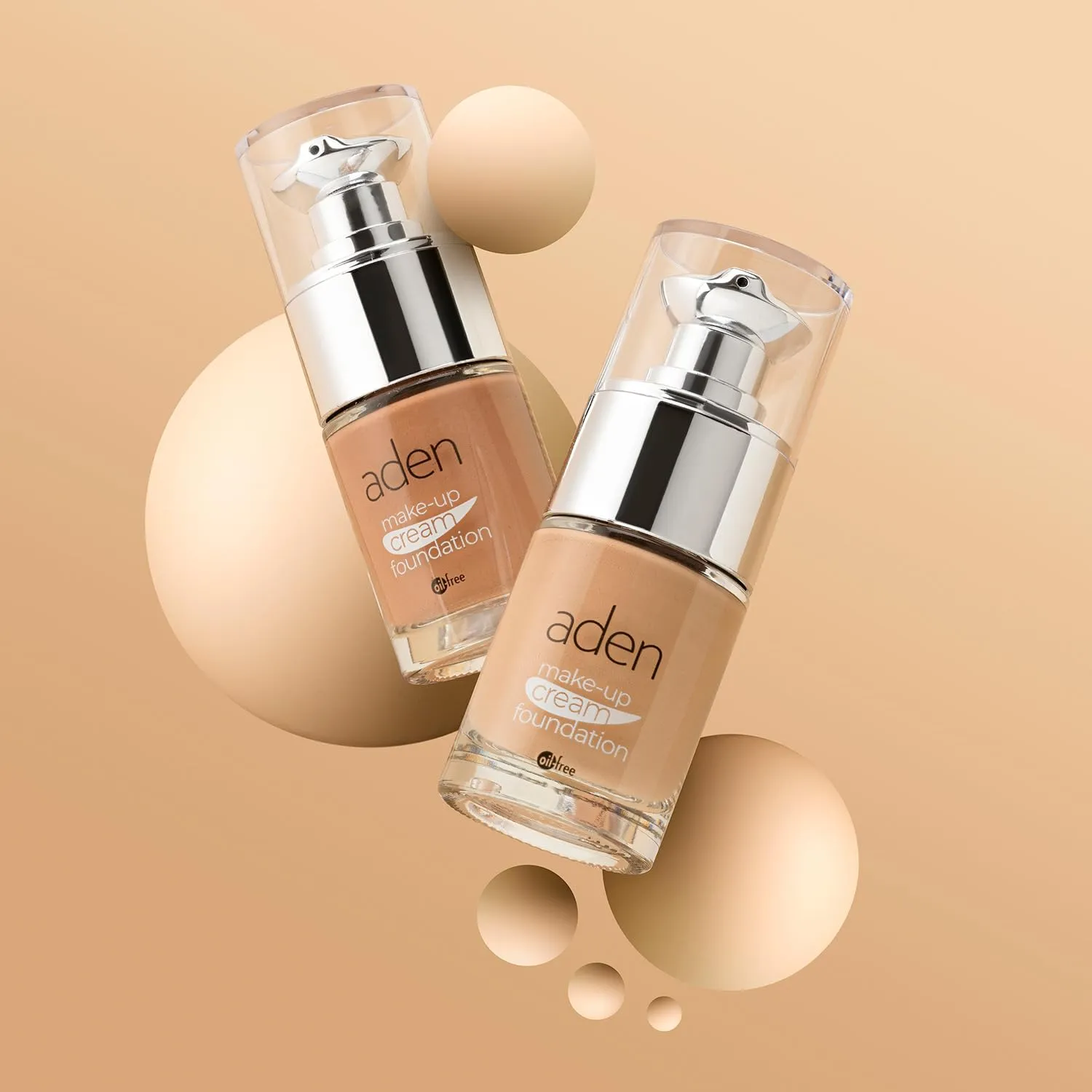 aden Cream Foundation – 15ml – Oil Free & Hypoallergenic – Long lasting & Anti-Wrinkle – Light Coverage Foundation – Made in Italy (07 Porcelain)