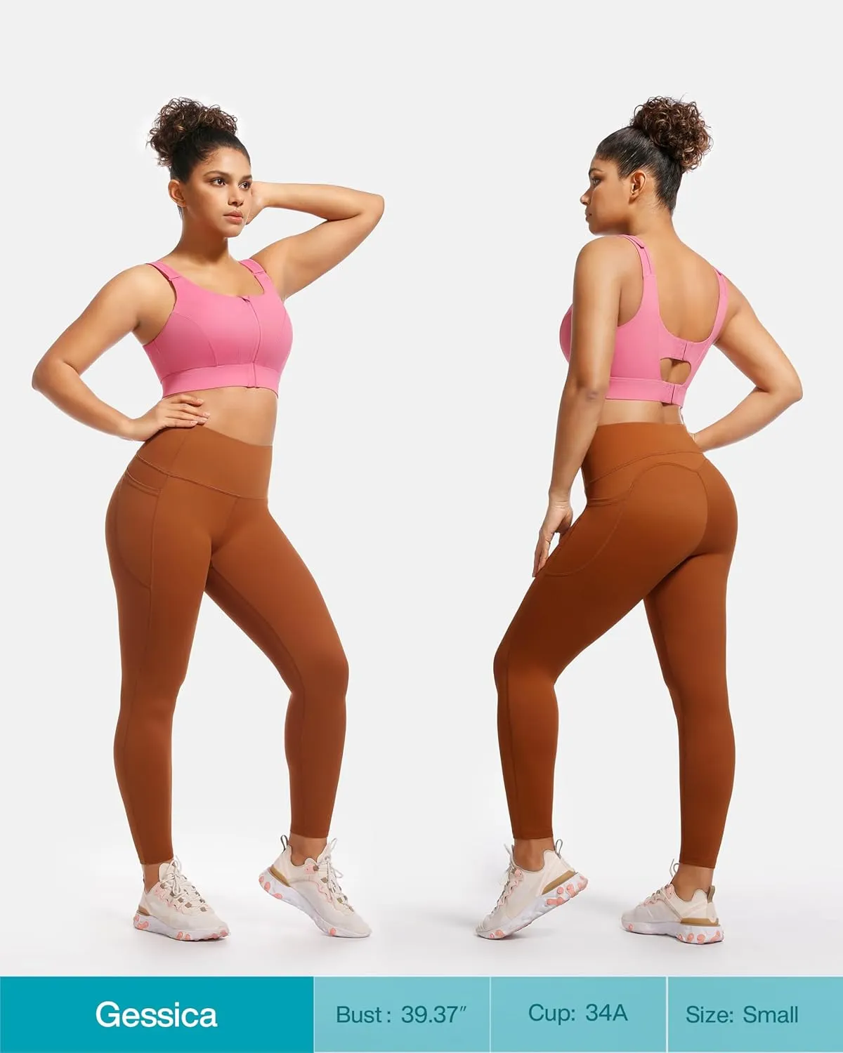 Adjustable High Impact Sports Bras for Women Zip Front Full Coverage and Lift Padded Compression Tops