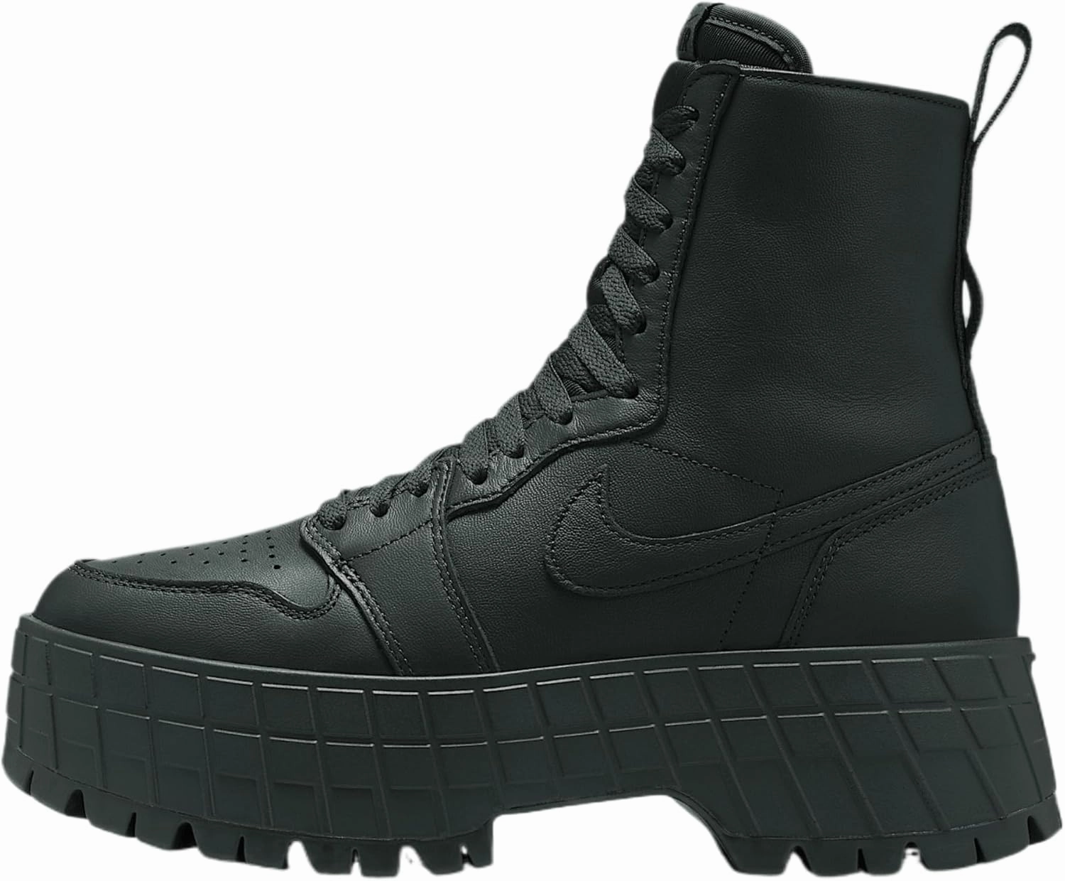 Air Jordan 1 Brooklyn Women's Boots (FJ5737-300, Deepest Green/Deepest Green/Black)