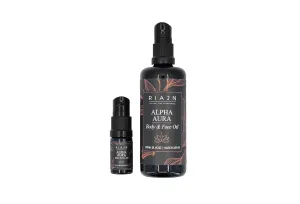 Alpha Aura Body & Face Oil | Skin-Hydrating, Anti-Aging Moisturizer | Ultra-Light Formula | Modern Fougere Scent | All-Natural Ingredients | On-The-Go Skincare | 5 or 100 mL (100 mL)
