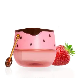 AMC Hydrating Lip Mask Bee Balm For Moisturizing Lips, that Smooths & Hydrates lips with a Glossy Touch Natural Lip Gloss And Lip Balm (Strawberry, Pack of 1)