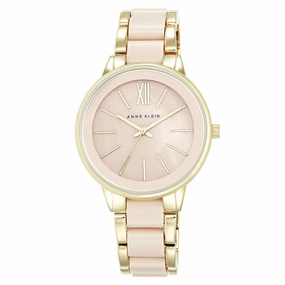 Anne Klein Peach Gold and Blush Stainless Steel Women's Watch - AK1412BMGB
