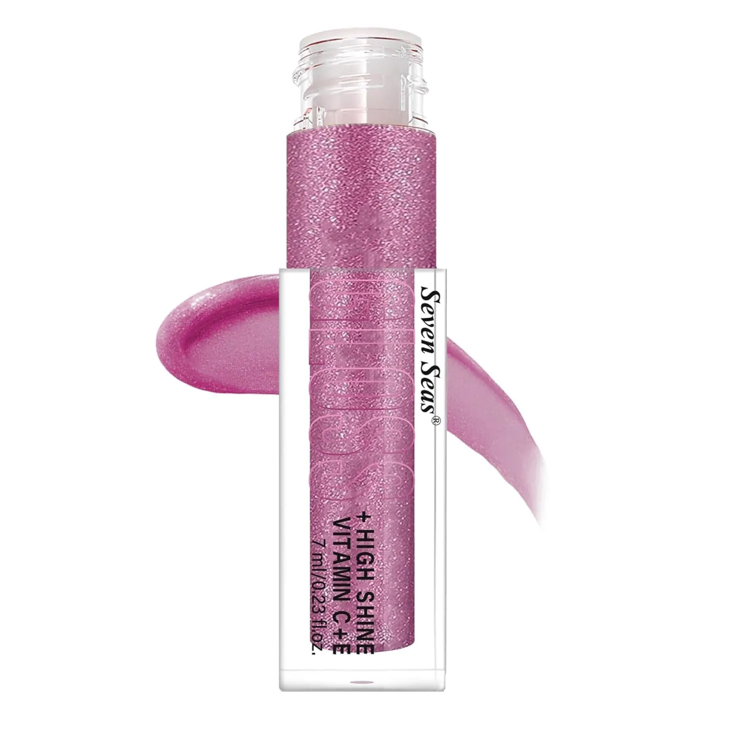 Babe Glittery Lip Gloss With High Shine Lip Color For Glossy Look |Lightweight Non Sticky Lip shiner For Moisturizing Lips (Hot Pink)