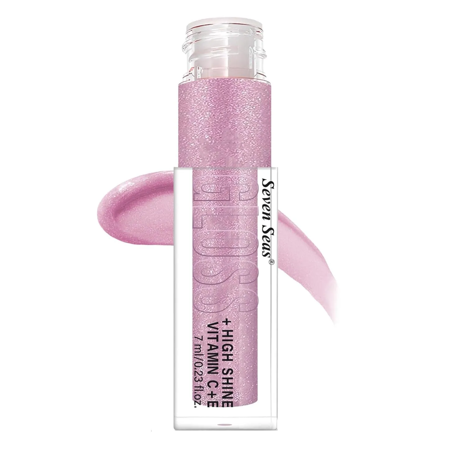 Babe Glittery Lip Gloss With High Shine Lip Color For Glossy Look |Lightweight Non Sticky Lip shiner For Moisturizing Lips (Pink)