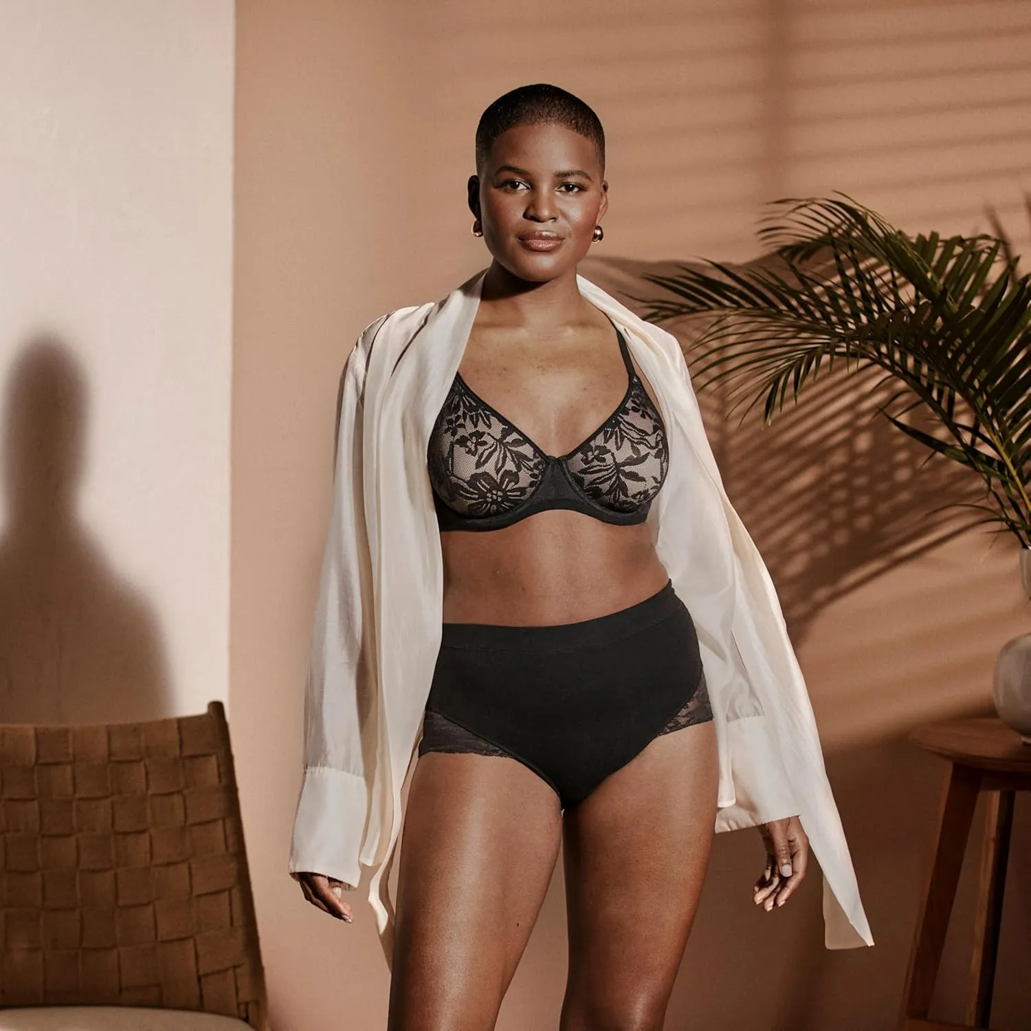 Bali Women's Breathe Lace Shaping Brief, Breathable Modal Firm Control Shapewear Panty, 2-Pack