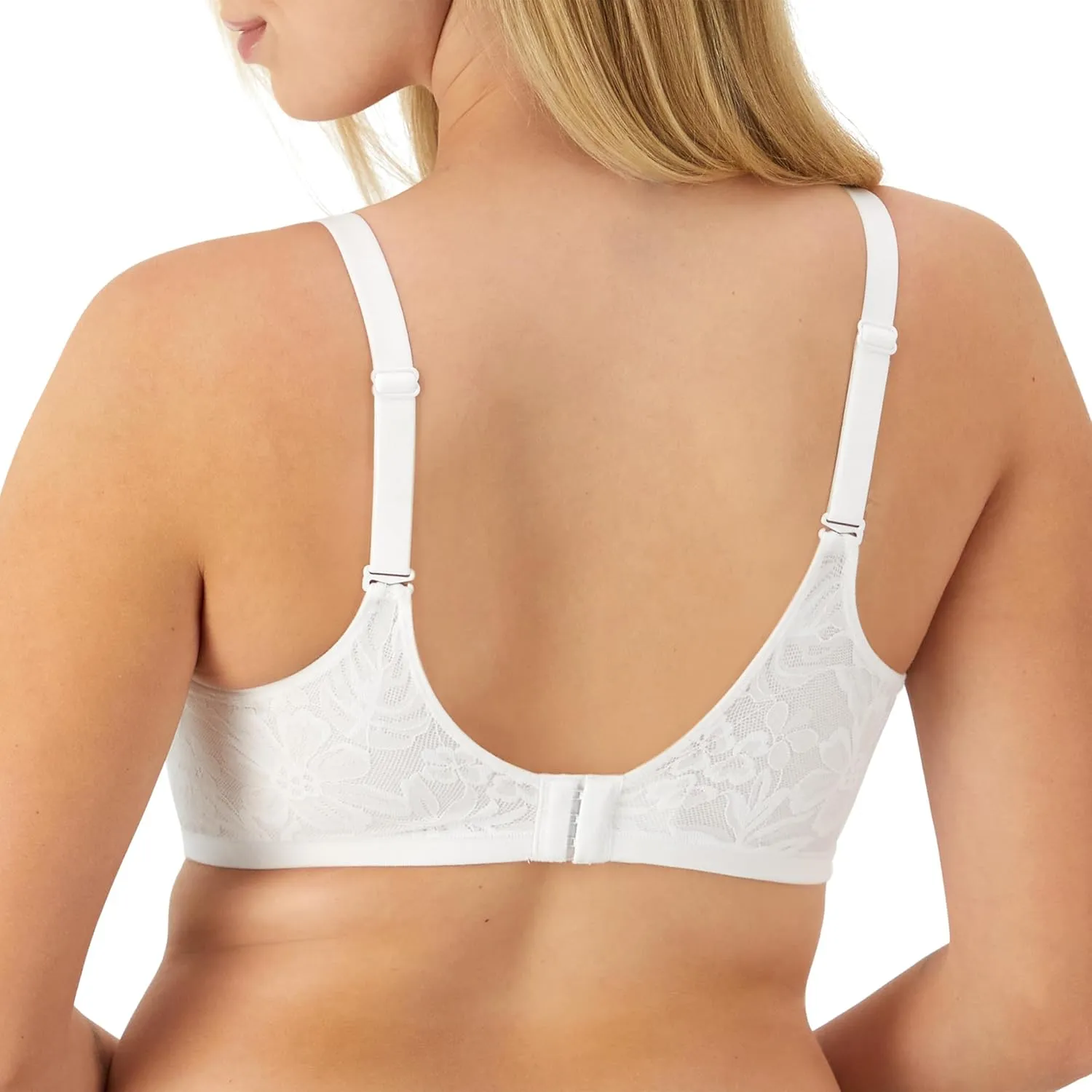 Bali Women's Breathe Lace Underwire Bra, Breathable 2-Ply Modal Bra, Convertible Straps