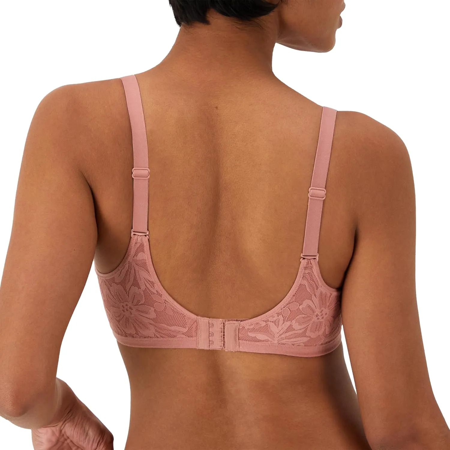 Bali Women's Breathe Lace Underwire Bra, Breathable 2-Ply Modal Bra, Convertible Straps