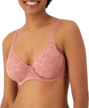 Bali Women's Breathe Lace Underwire Bra, Breathable 2-Ply Modal Bra, Convertible Straps
