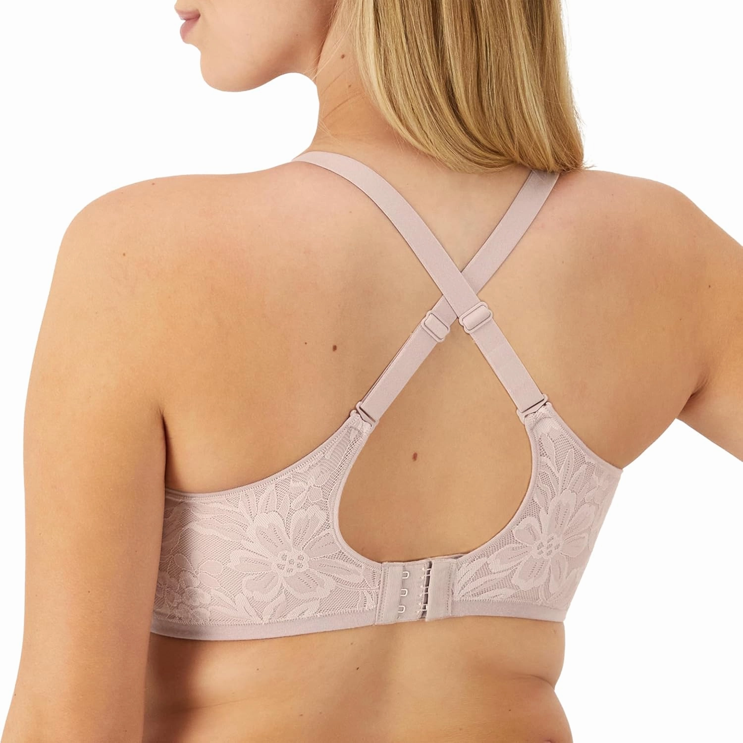 Bali Women's Breathe Lace Underwire Bra, Breathable 2-Ply Modal Bra, Convertible Straps