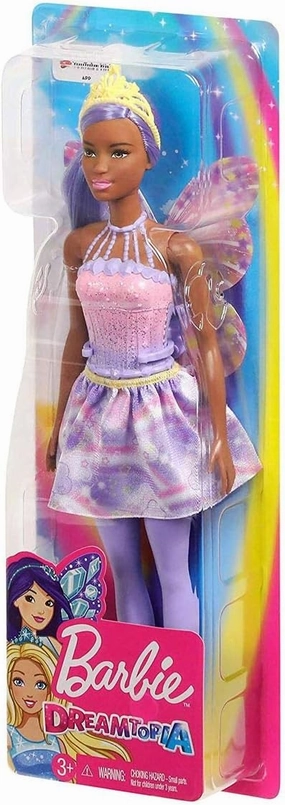 Barbie Dreamtopia Fairy Doll, with a Pink and Purple Jewel Theme, Purple Hair and Wings, for 3 to 7 Year Olds​​​​