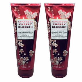 Bath and Body Works Gift Set of of 2 - 8 oz Body Cream - (Japanese Cherry Blossom), Full