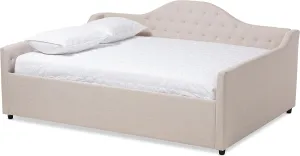 Baxton Studio Delia Daybed, Full, Light Beige