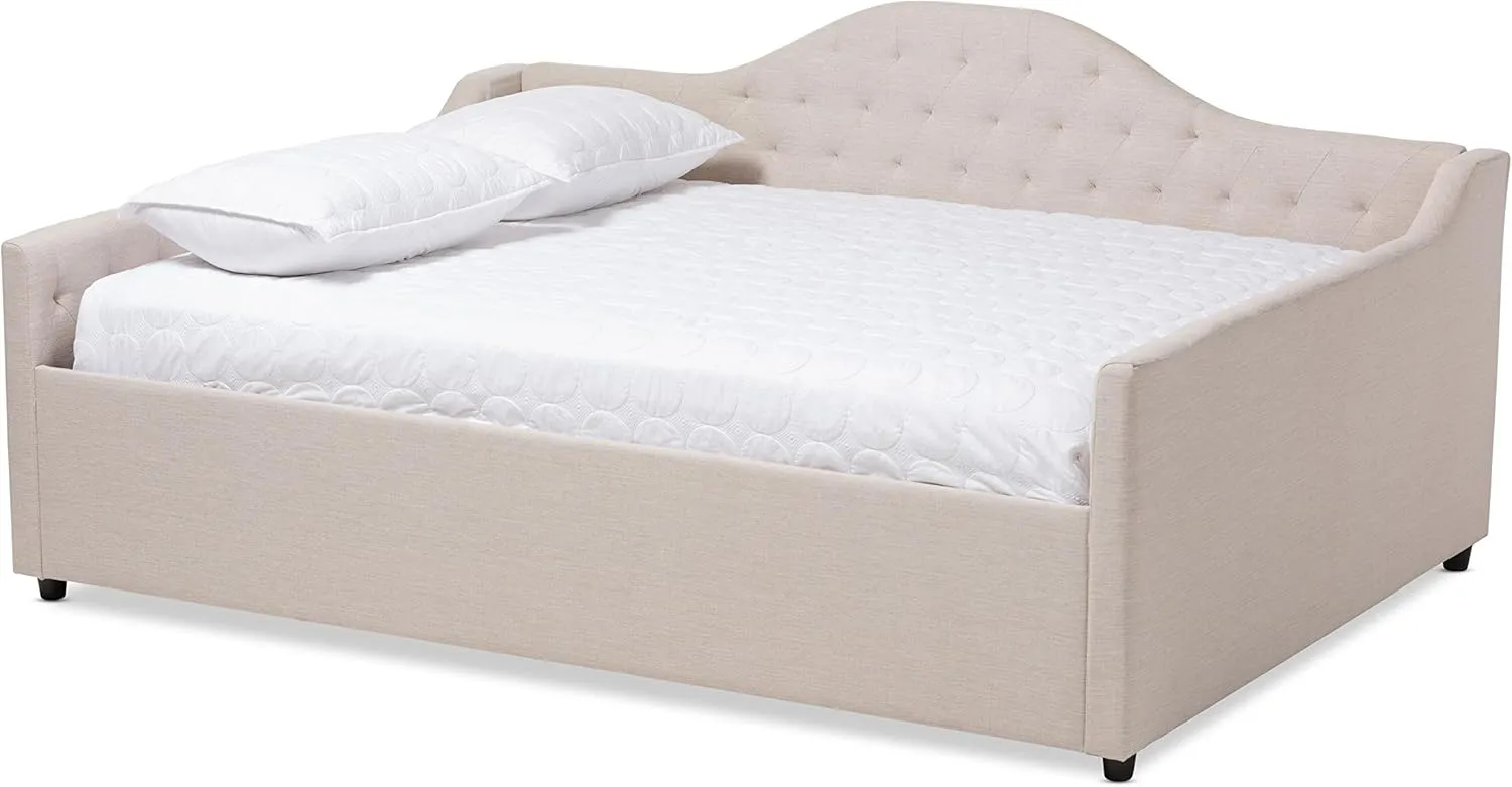 Baxton Studio Delia Daybed, Full, Light Beige
