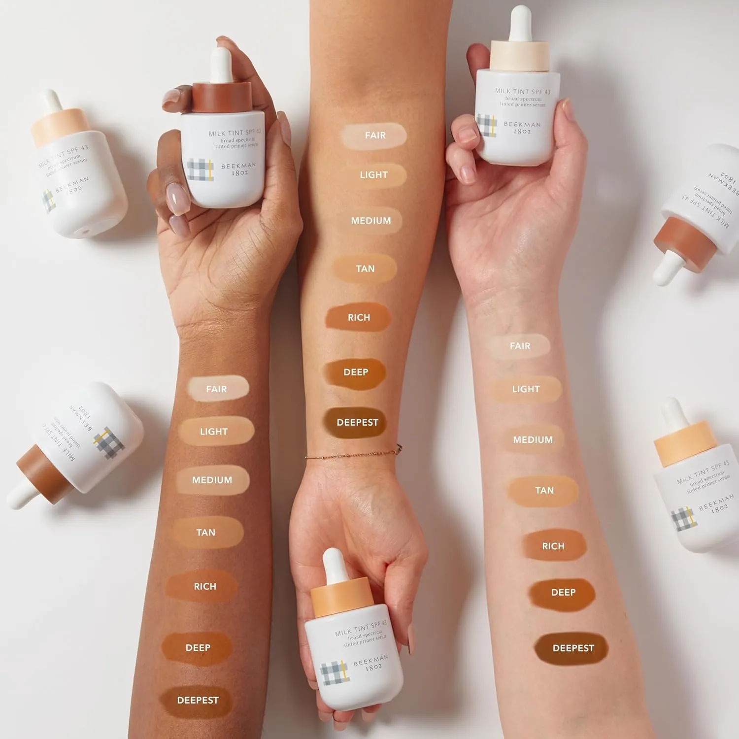 Beekman 1802 Milk Tint Face Primer with SPF 43, Rich - Oxybenzone Free - 1 oz - Tinted Mineral SPF, Makeup Primer & Moisturizer - Blends Seamlessly - Good for Sensitive Skin - Cruelty Free