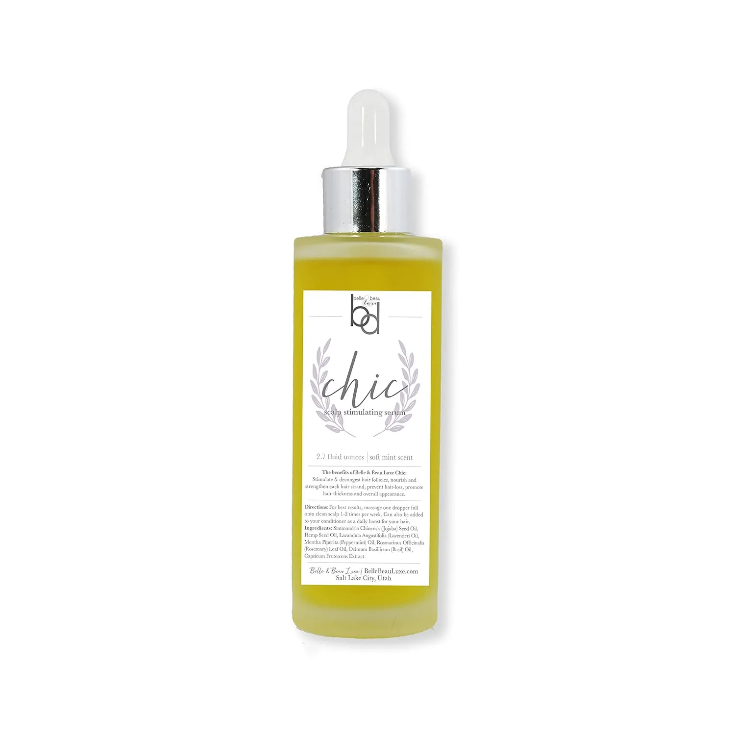 Belle & Beau Luxe Chic - Stimulate and Decongest Hair Follicles, Nourish and Strengthen Each Hair Strand, Prevent Hair Loss, Promote Hair Thickness and Overall Appearance 2.7 Fl Oz