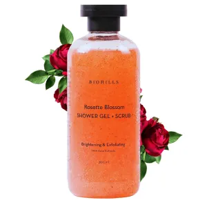 Biohills Rosette Blossom Shower Gel Scrub | Nourishing Body Wash | 300ml | 2-in-1 Exfoliating & Hydrating Formula | Rose Extract for Soothing & Revitalized Skin | Luxurious Fragrance & Deep Cleansing