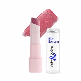 Bl.ue Hea..ven Jelly & Butter Lip Balm | Dusty Rose | With Jojoba Oil, Shea Butter & Vitamin E | Softens, Smoothens & Fades Pigmentation | 3g