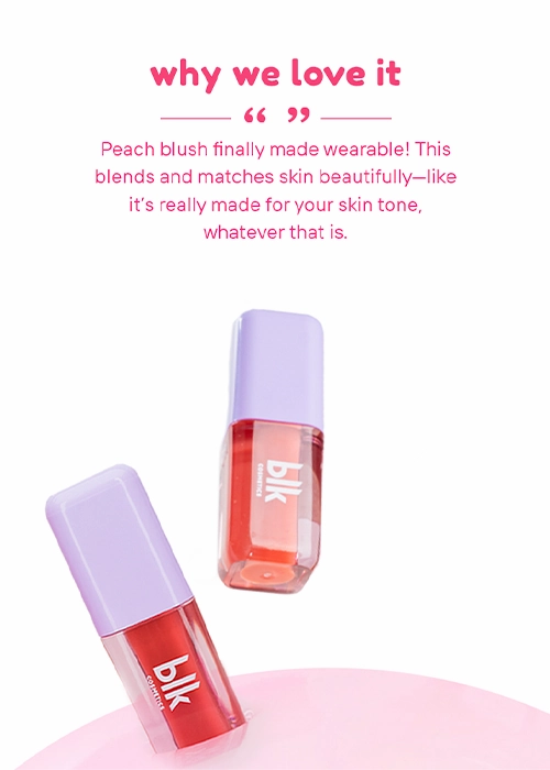 blk cosmetics color adapting lip and cheek oil peach