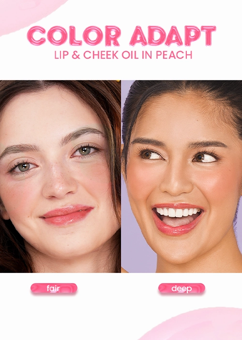 blk cosmetics color adapting lip and cheek oil peach