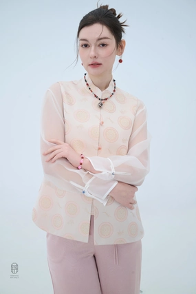 Blooming Medallion Brocade Vest