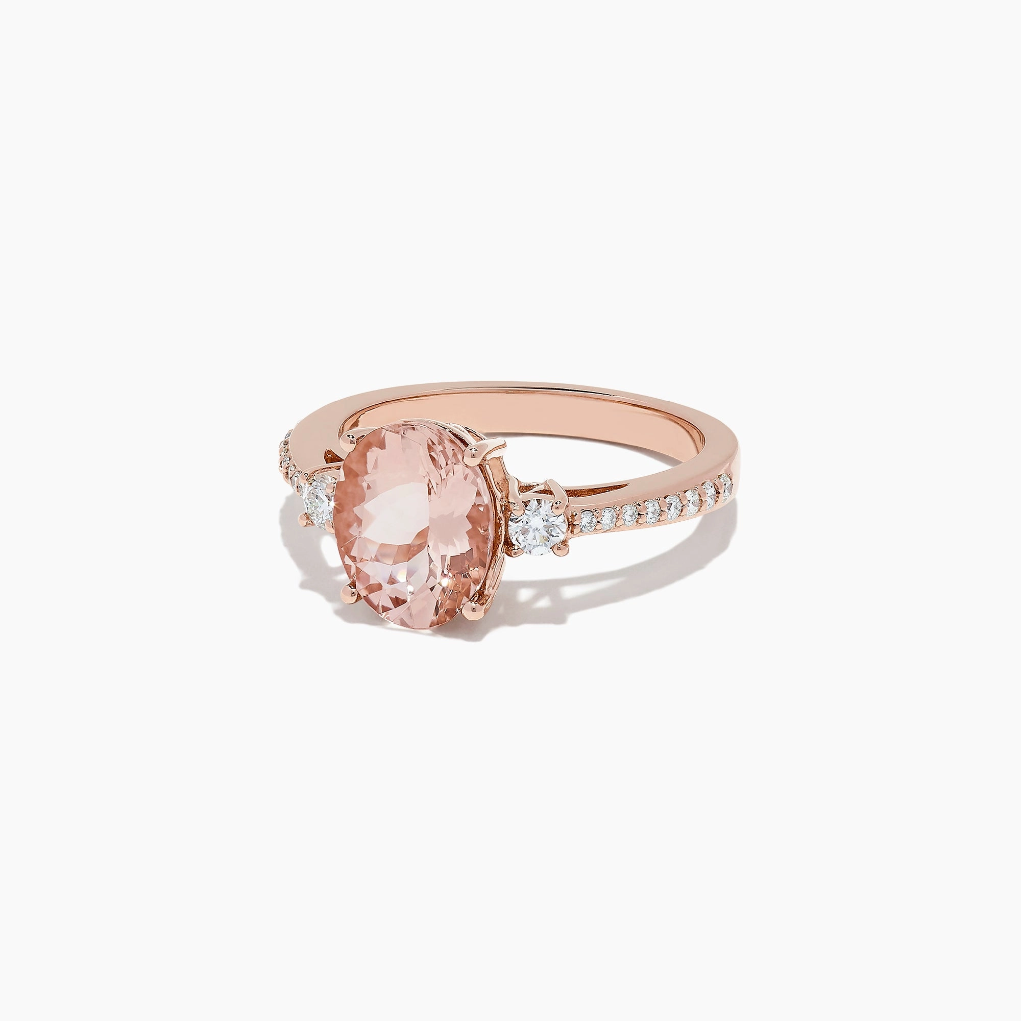 Blush 14K Rose Gold Morganite and Diamond Ring, 2.64 TCW