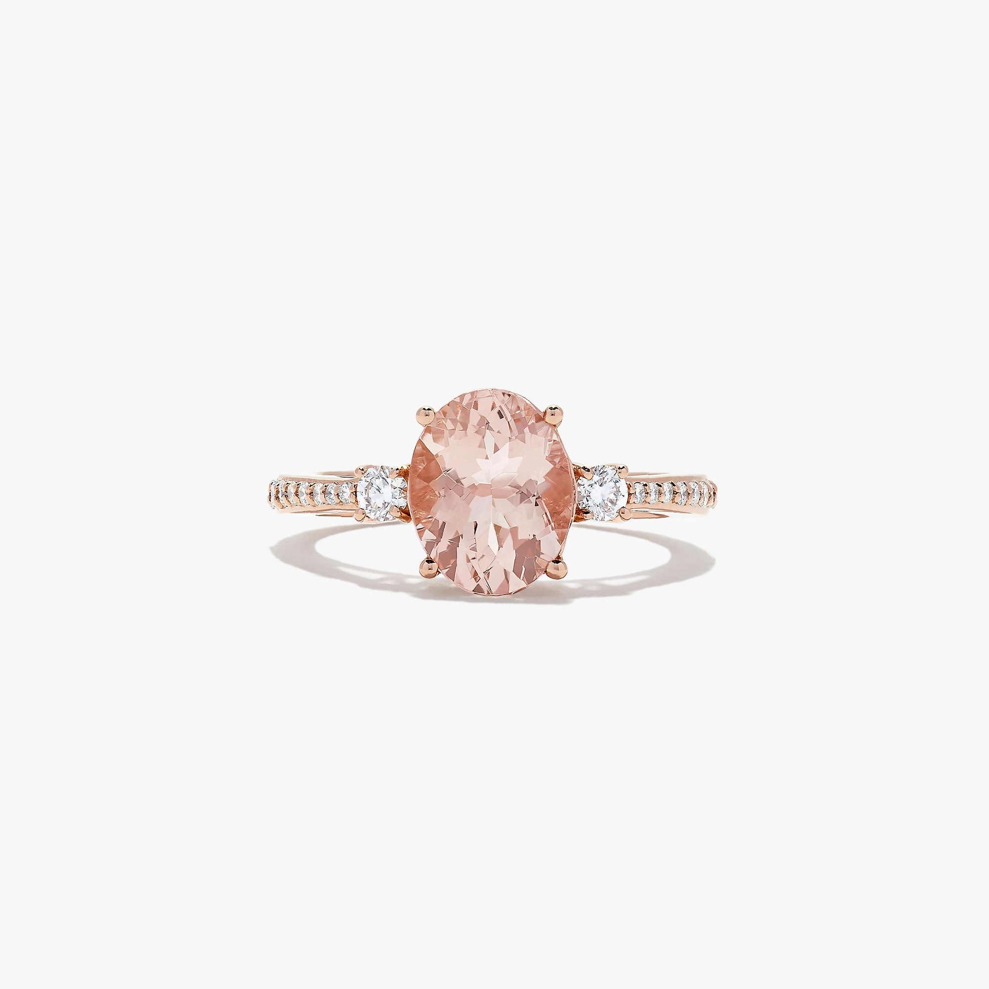 Blush 14K Rose Gold Morganite and Diamond Ring, 2.64 TCW