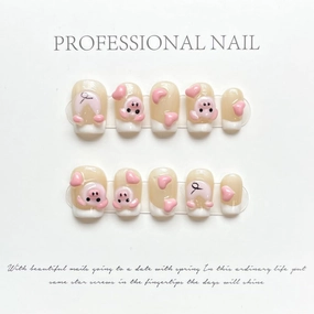 Blushing Oink – Piglet Tips Adorned with Cute Playfulness