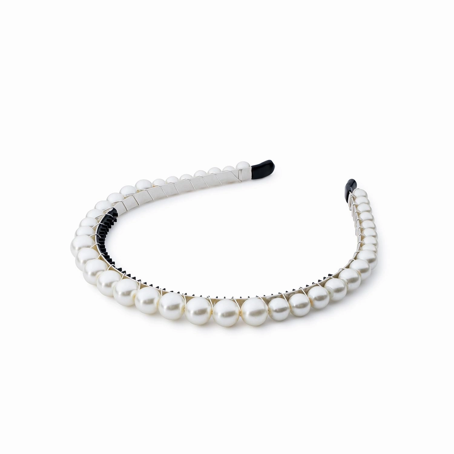 Bon Bon Pearlized Tiara Headband for Girls - Pearl, Elegant Pearl Accent Hair Accessory for Special Occasions and Everyday Glamour