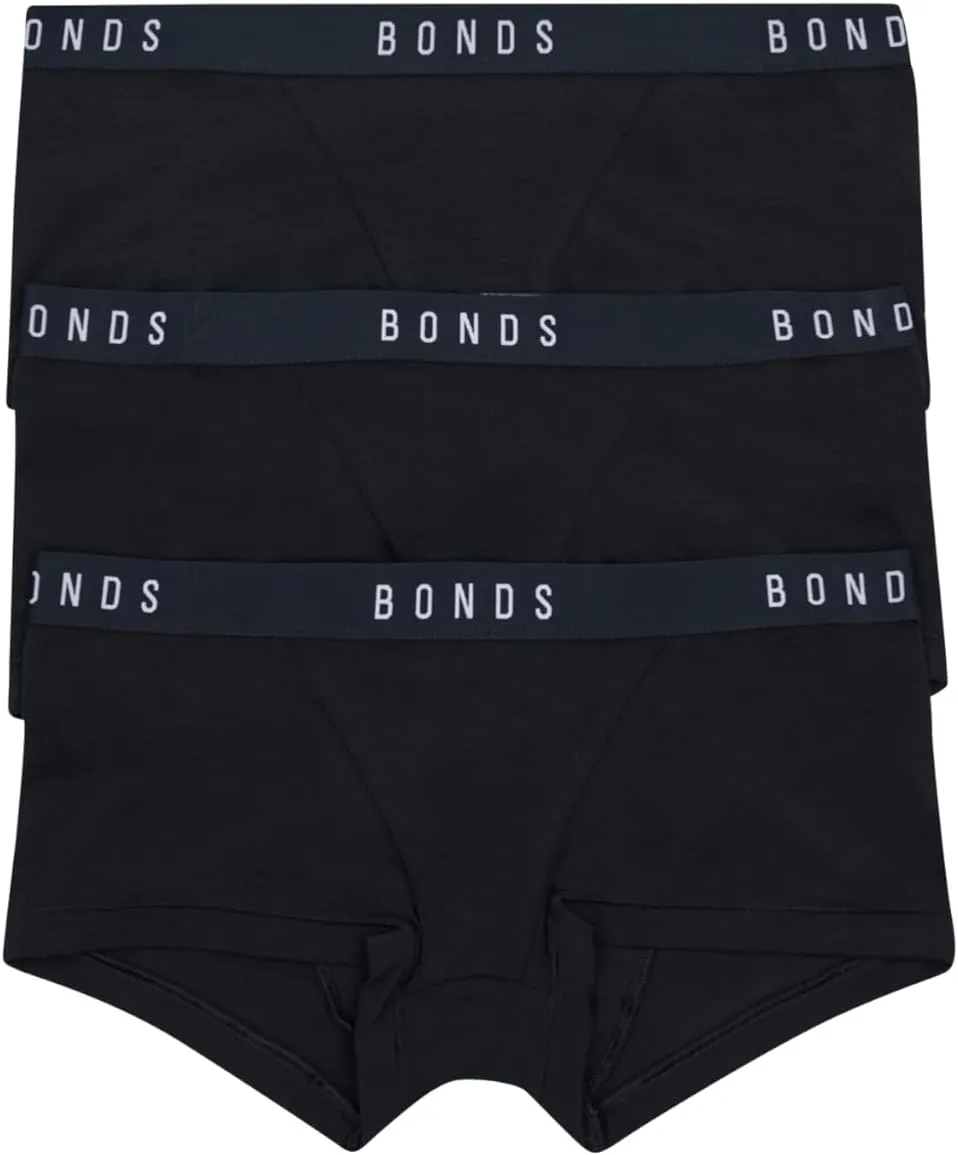 Bonds Women's Underwear Boy Shorts Pack, Luxe Originals Boyfit Panties, Cotton/Modal-Blend Underwear, 3-Pack