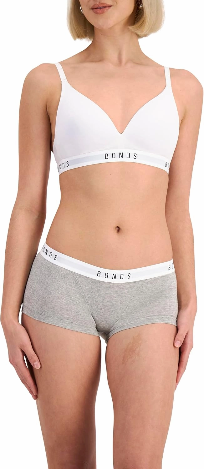 Bonds Women's Underwear Boy Shorts Pack, Luxe Originals Boyfit Panties, Cotton/Modal-Blend Underwear, 3-Pack
