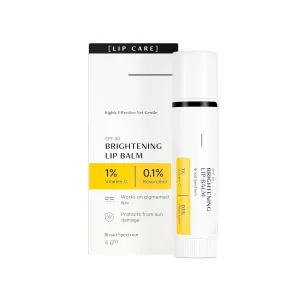 Brightening Lip Balm with SPF 30 | For Dark, Pigmented, Dry, Flaky Lips | Brightens Pigmented Lips | Vitamin C for Dark Lips |Lip Balm for Glossy Buttery Soft Pink Lips | unisex - (4 gm)