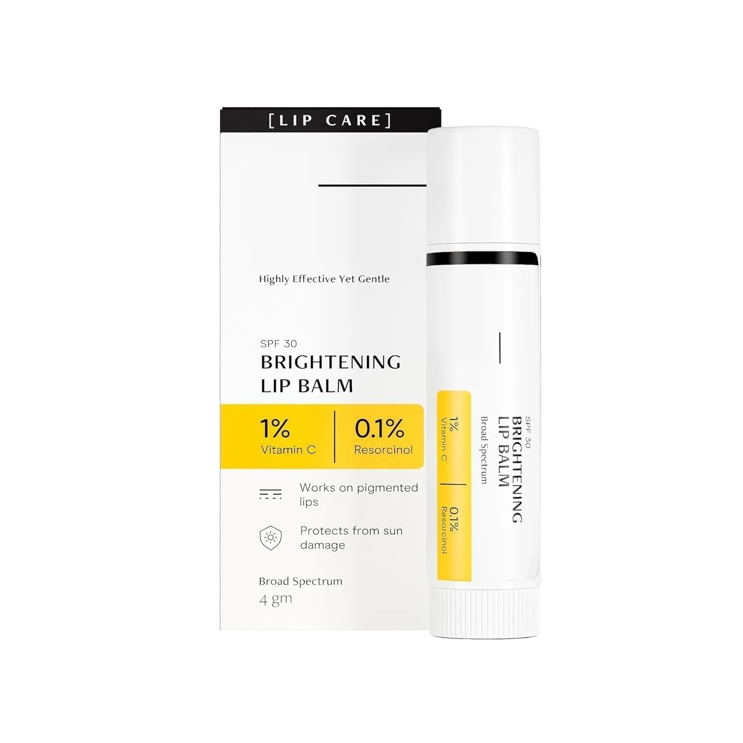 Brightening Lip Balm with SPF 30 | For Dark, Pigmented, Dry, Flaky Lips | Brightens Pigmented Lips | Vitamin C for Dark Lips |Lip Balm for Glossy Buttery Soft Pink Lips | unisex - (4 gm)