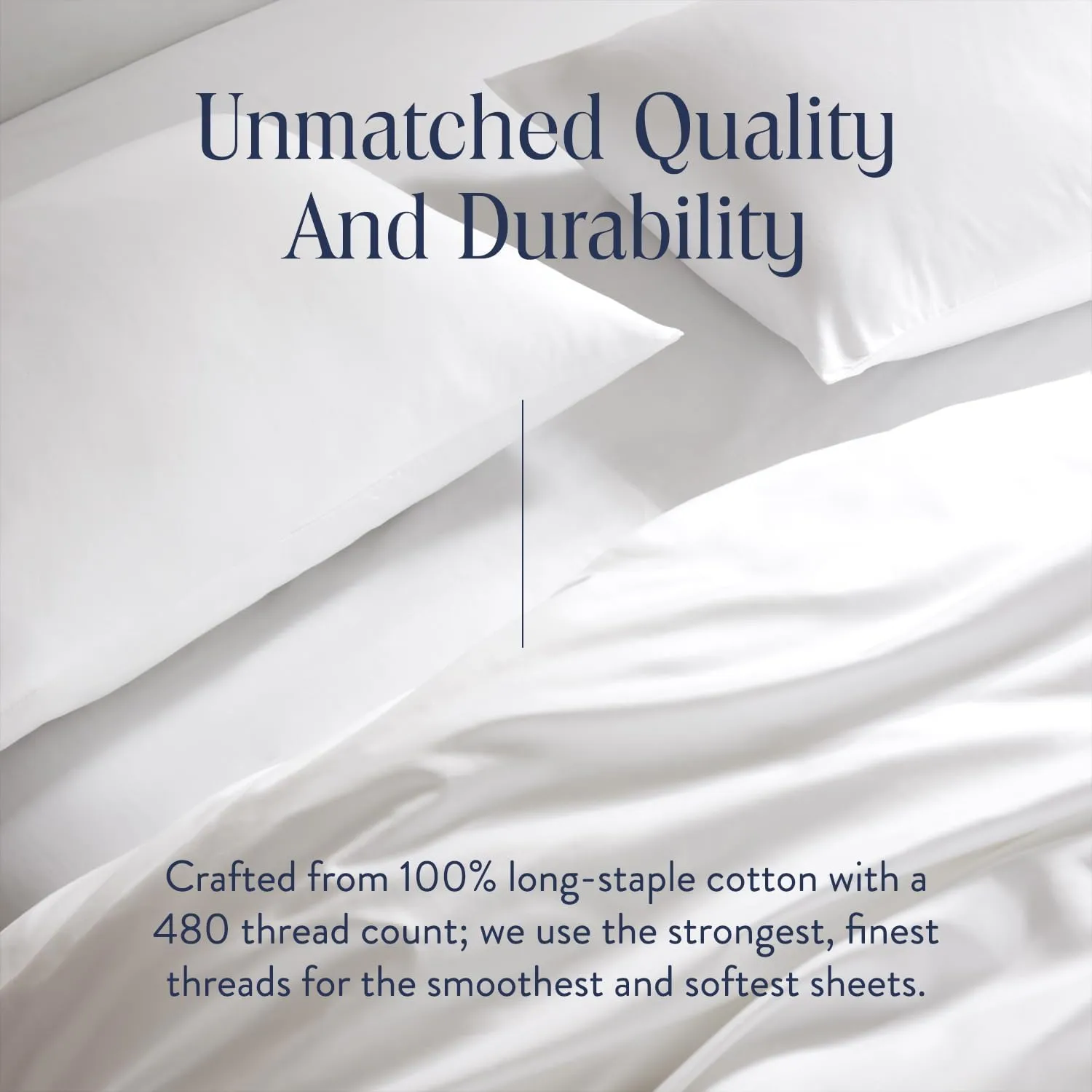 Brooklinen Luxury Sateen 4 Piece Full Size Sheets Set in White - 100% Cotton Sateen Sheets - 1 Fitted Sheet, 1 Flat Sheet, 2 Pillowcases