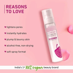 Bulgarian Valley Rose Water Face Toner | for Oily Acne Prone Dry Combination Skin | with Hyaluronic Acid | Hydrating & Pores Tightening | Balances pH Levels | Alcohol-Free | Women & Men | 100ml