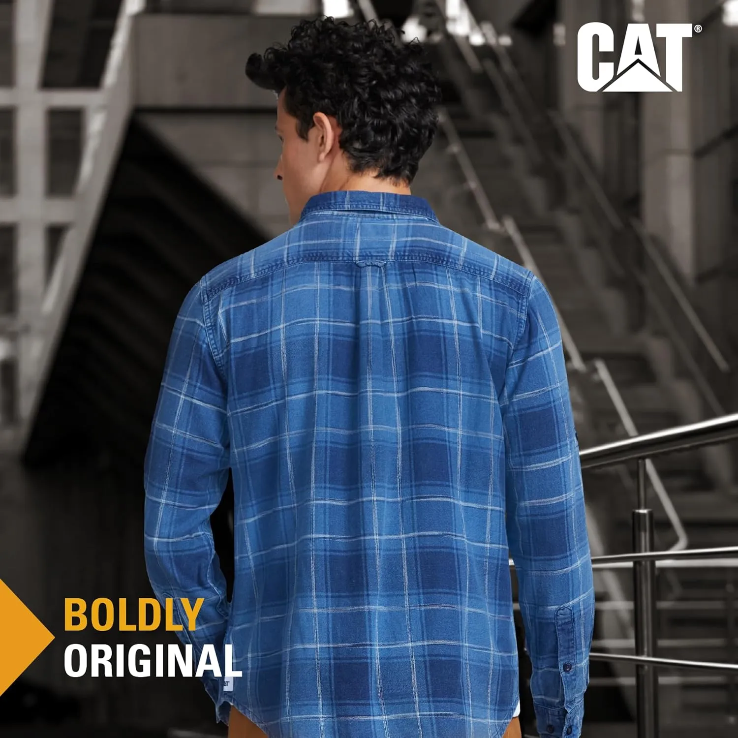 Caterpillar Men’s Foundation Indigo Convertible Long-Sleeve Shirt