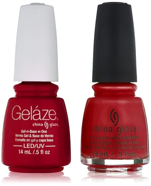 China Glaze Gelaze Tips and Toes Nail Polish, 108 Degrees, 2 Count