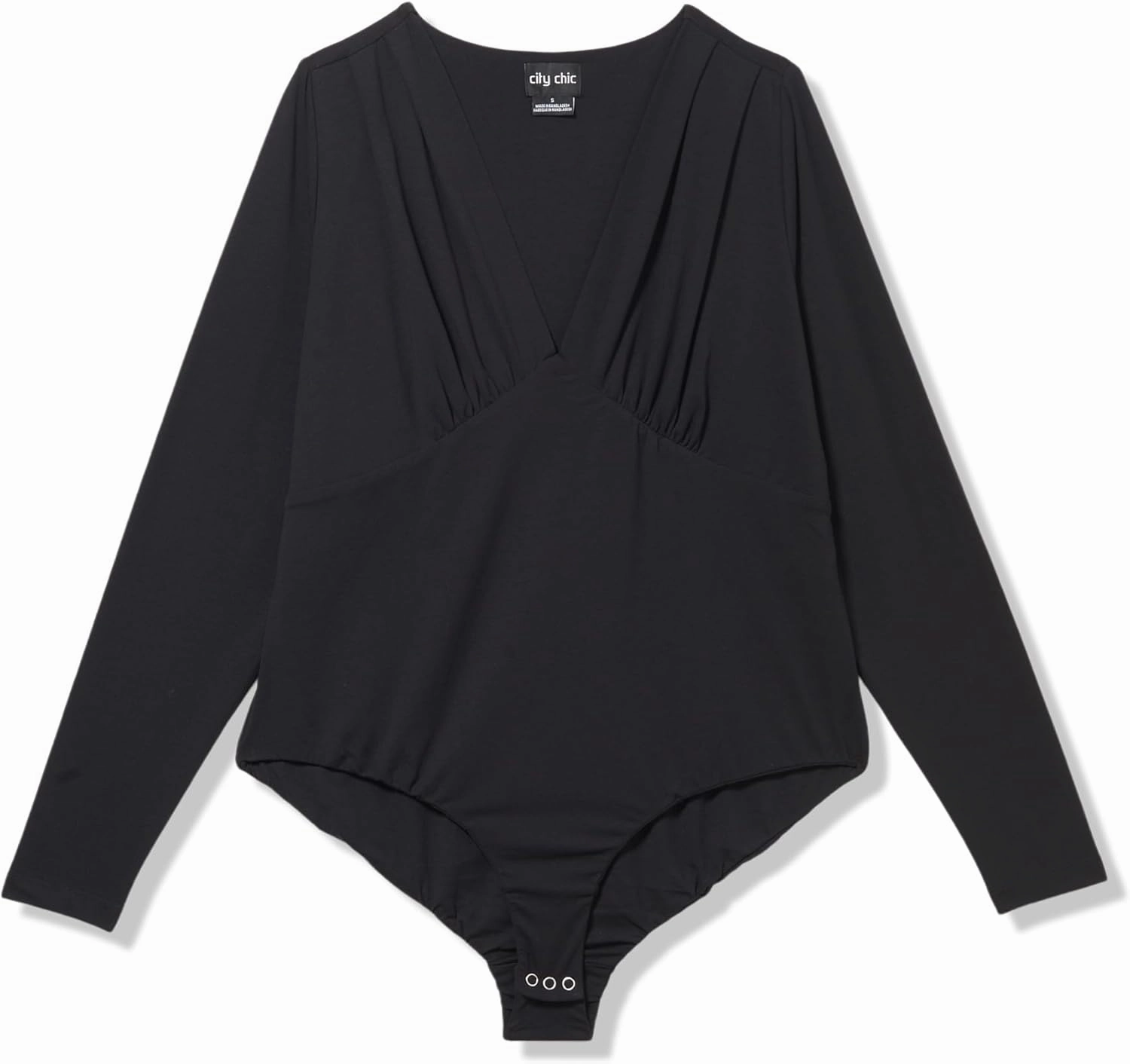 City Chic Plus Size Bodysuit, Amelila Pleat Bodysuit