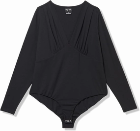 City Chic Plus Size Bodysuit, Amelila Pleat Bodysuit