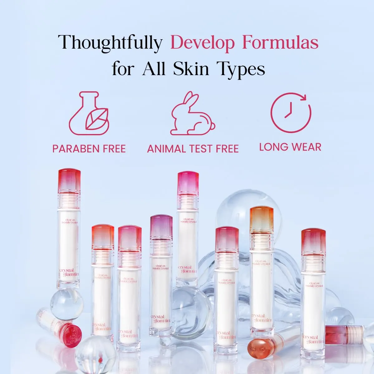 CLIO Crystal Glam Tint |Glossy Finish, Lightweight, Weightless, Buildable, Glass-Like, Smoothing, Long-Lasting, Vivid, Transparent, Shiny, Moisturizing, Hydrating (06 Daily Mauve)