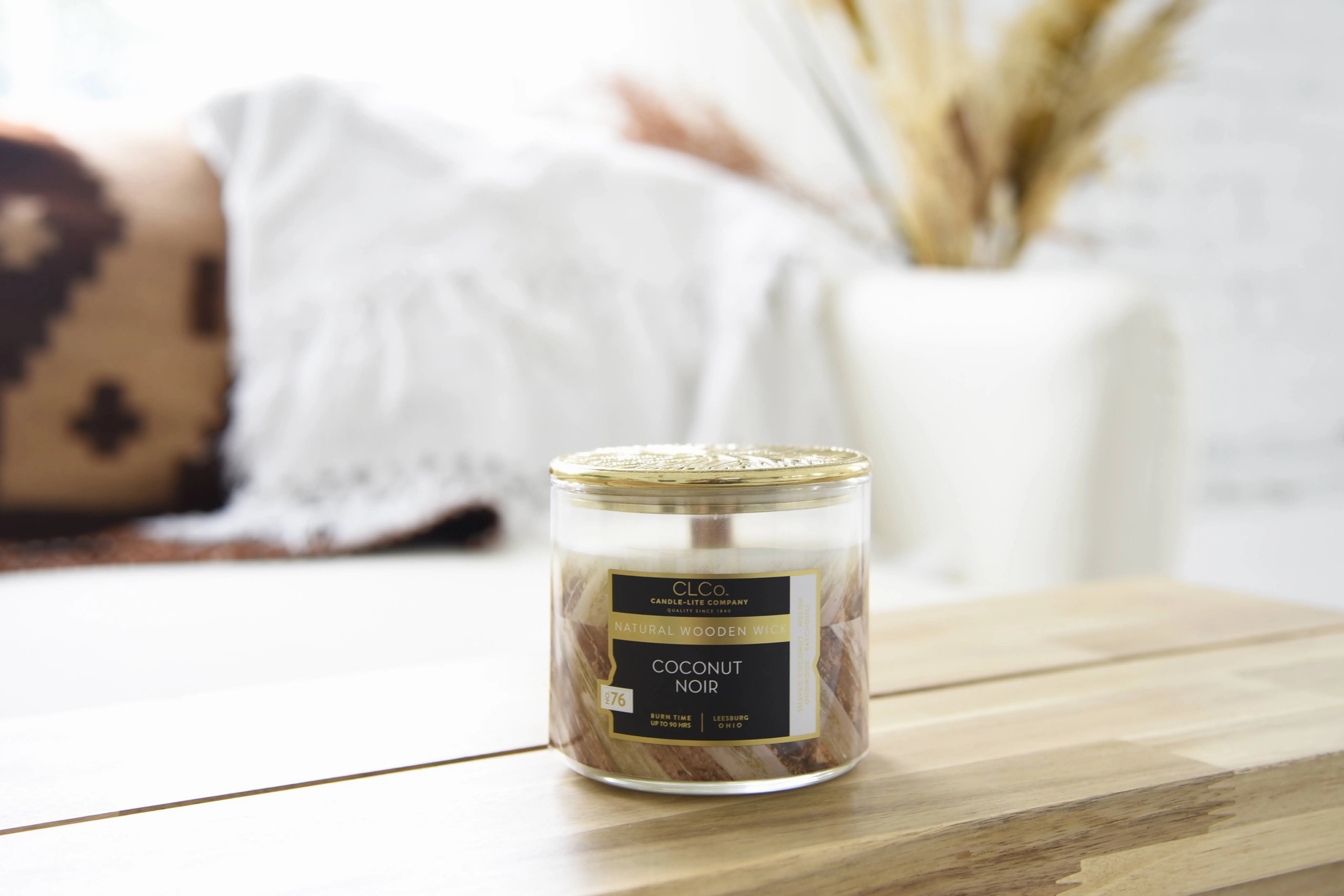 Coconut Noir Wooden-Wick 14oz Jar Candle