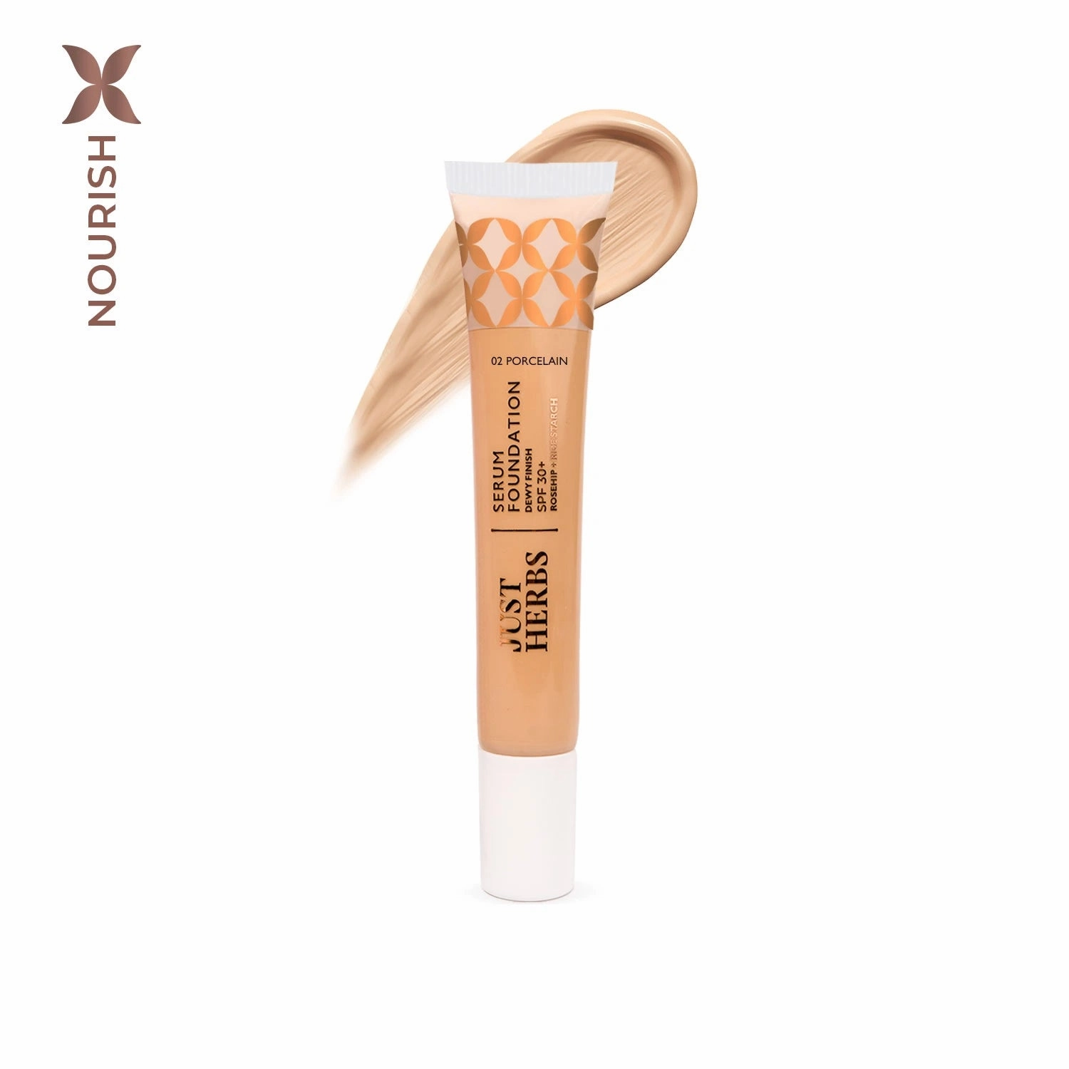 Combo Pack of 5: Serum Foundation Dewy Finish SPF30  (Bottle) - Natural 20gm, Vanilla 20gm, Porcelain 20gm, Ivory 20g & Sand 20gm TUBE