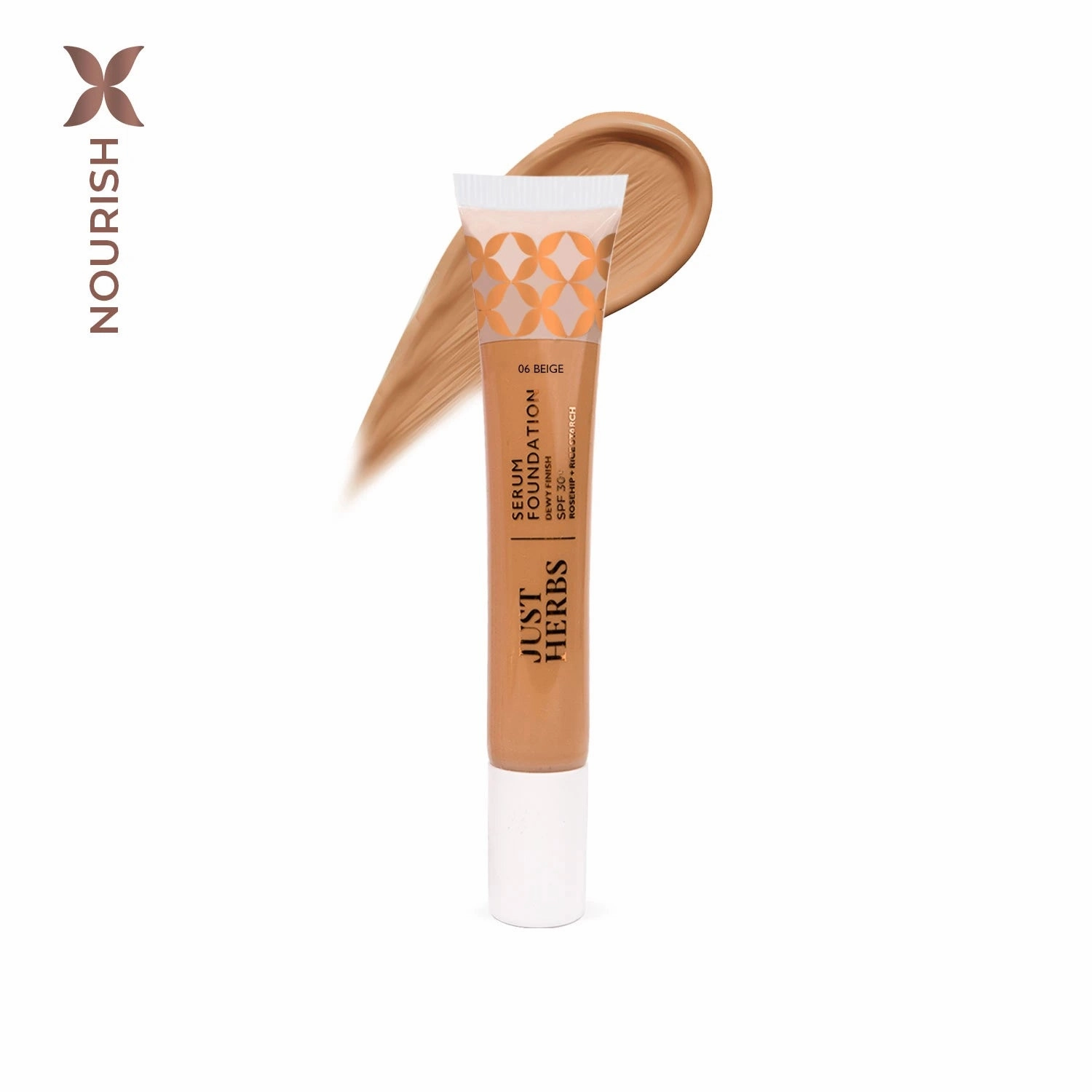 Combo Pack of 5: Serum Foundation Dewy Finish SPF30  (Bottle) - Natural 20gm, Vanilla 20gm, Porcelain 20gm, Ivory 20g & Sand 20gm TUBE